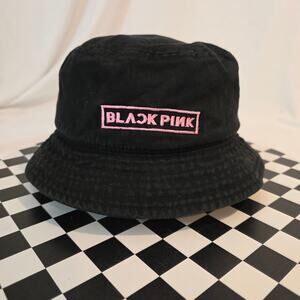 Blackpink Embroidered Black Cotton Bucket Hat Newhattan‎ Size S/M